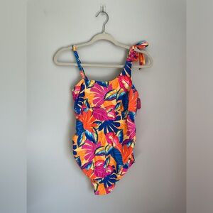 Isabel Maternity One Piece Tie Shoulder Floral Swimsuit Women’s Size Medium NWT